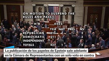 La ley que fuerza a Trump a publicar los papeles de Epstein sale adelante en la Cámara de Representantes