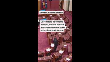 Una senadora de extrema derecha entra en el Parlamento de Australia con un burka