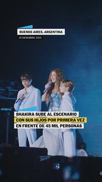 Shakira canta con sus hijos en Argentina