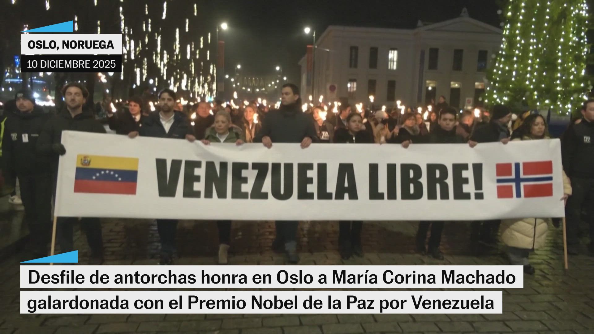 MARCHAN EN OSLO POR MARIA CORINA MACHADO