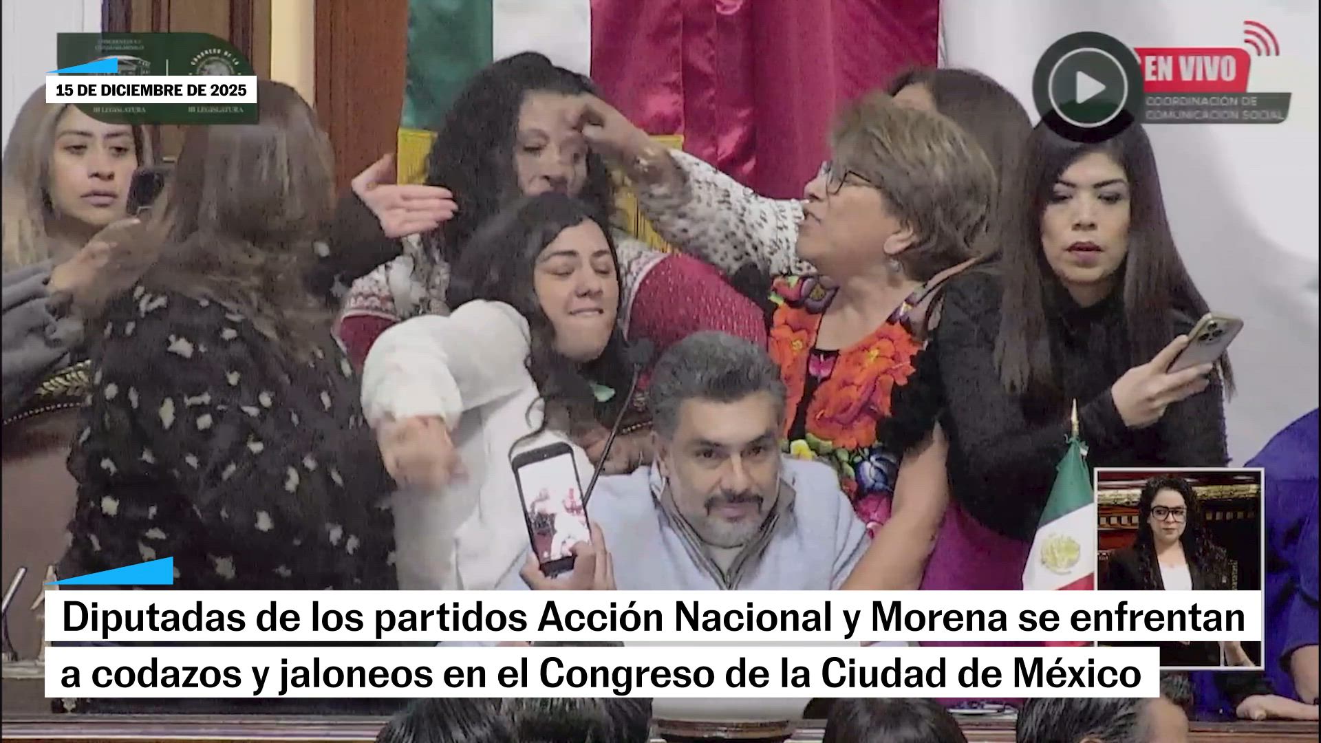 Agresiones en el congreso de CDMX