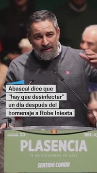 Santiago Abascal dice en el palacio de Congresos de Plasencia que 