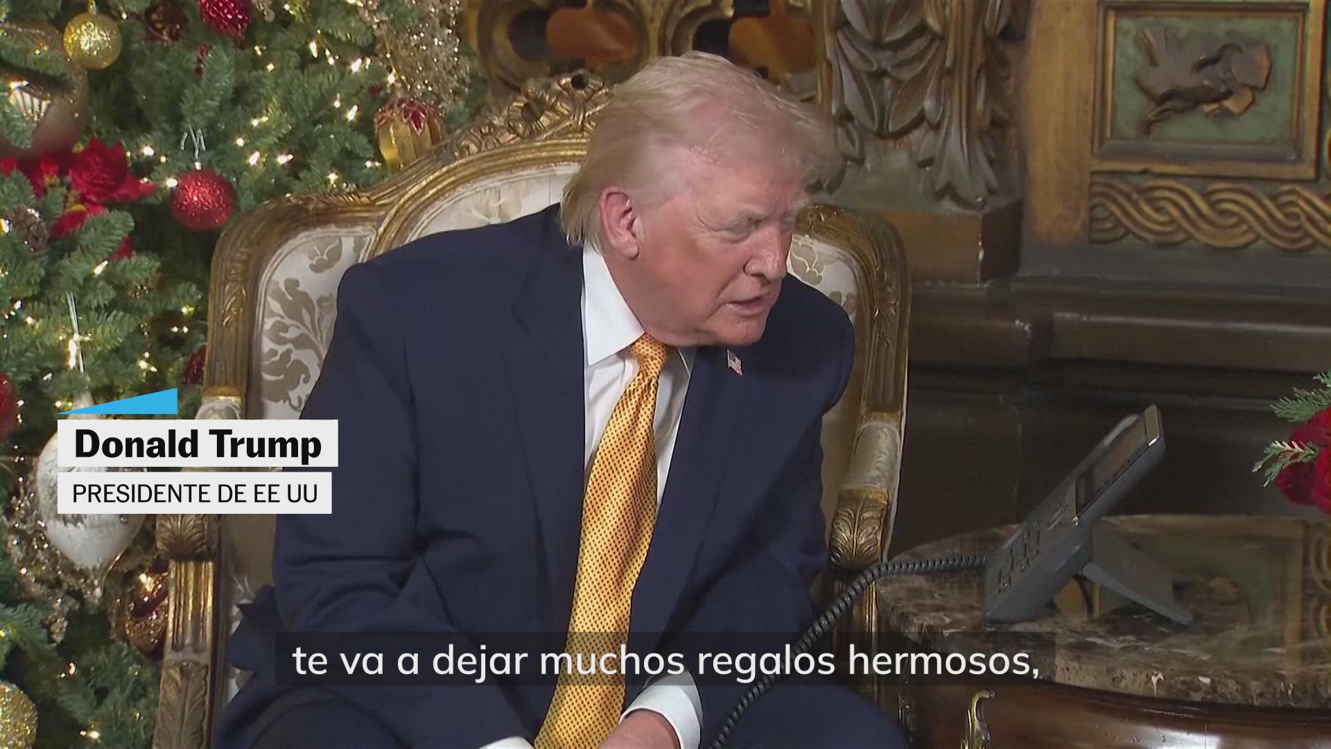 Donald Trump le desea feliz navidad a los niños de EE UU