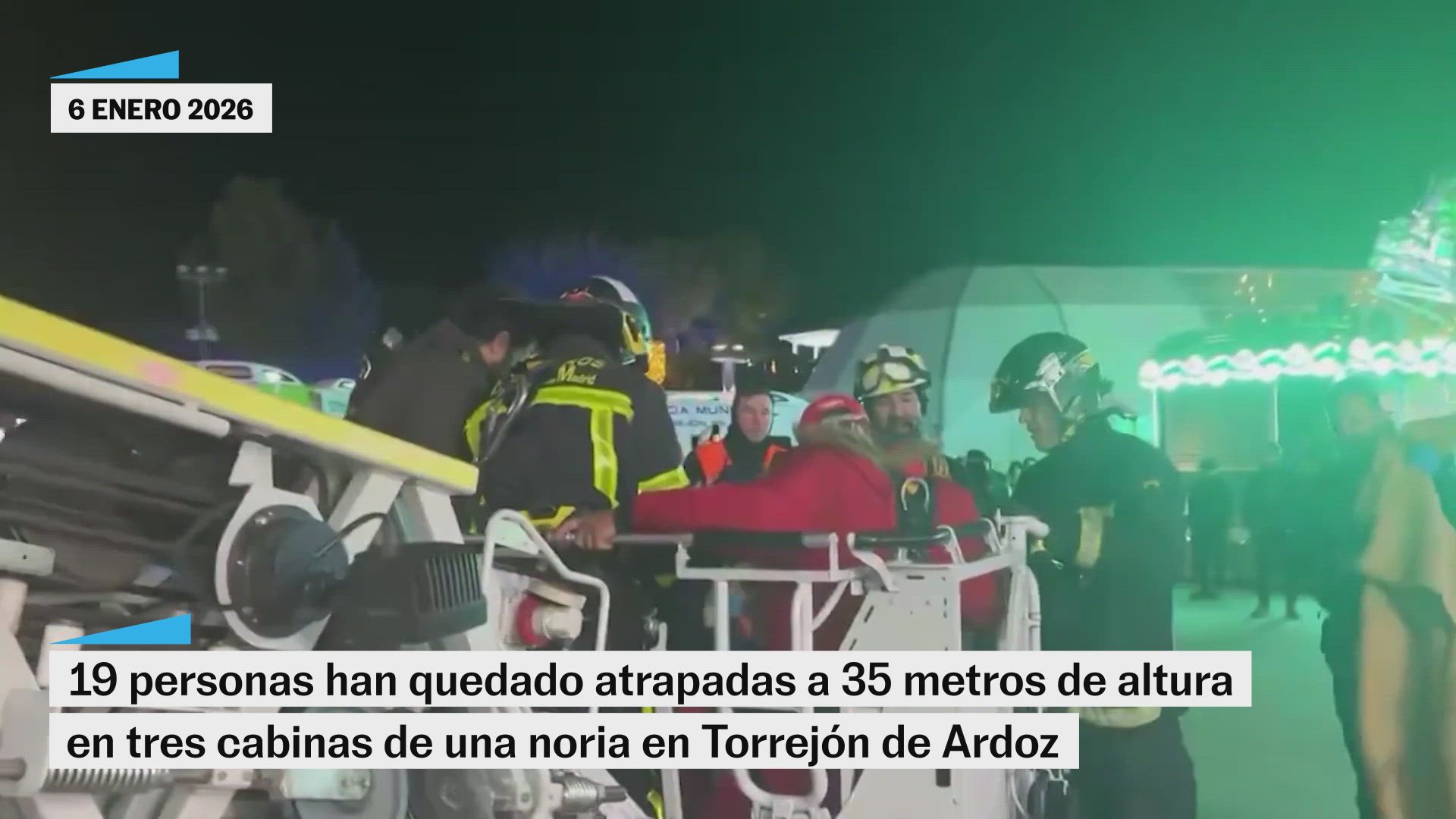 19 personas quedan atrapadas en una noria en Torrejón de Ardoz