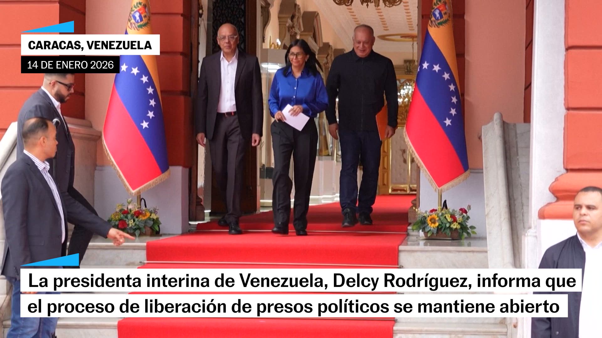 Delcy Rodríguez anuncia más excarcelaciones