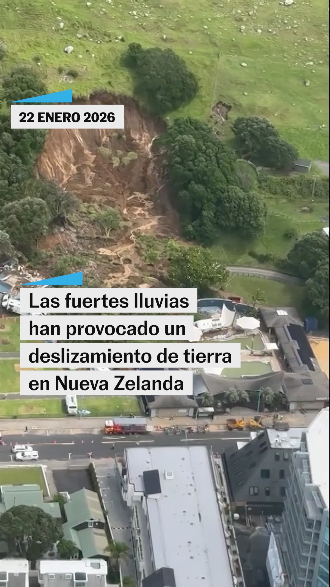 Las fuertes lluvias han provocado un deslizamiento de tierra en Nueva Zelanda
