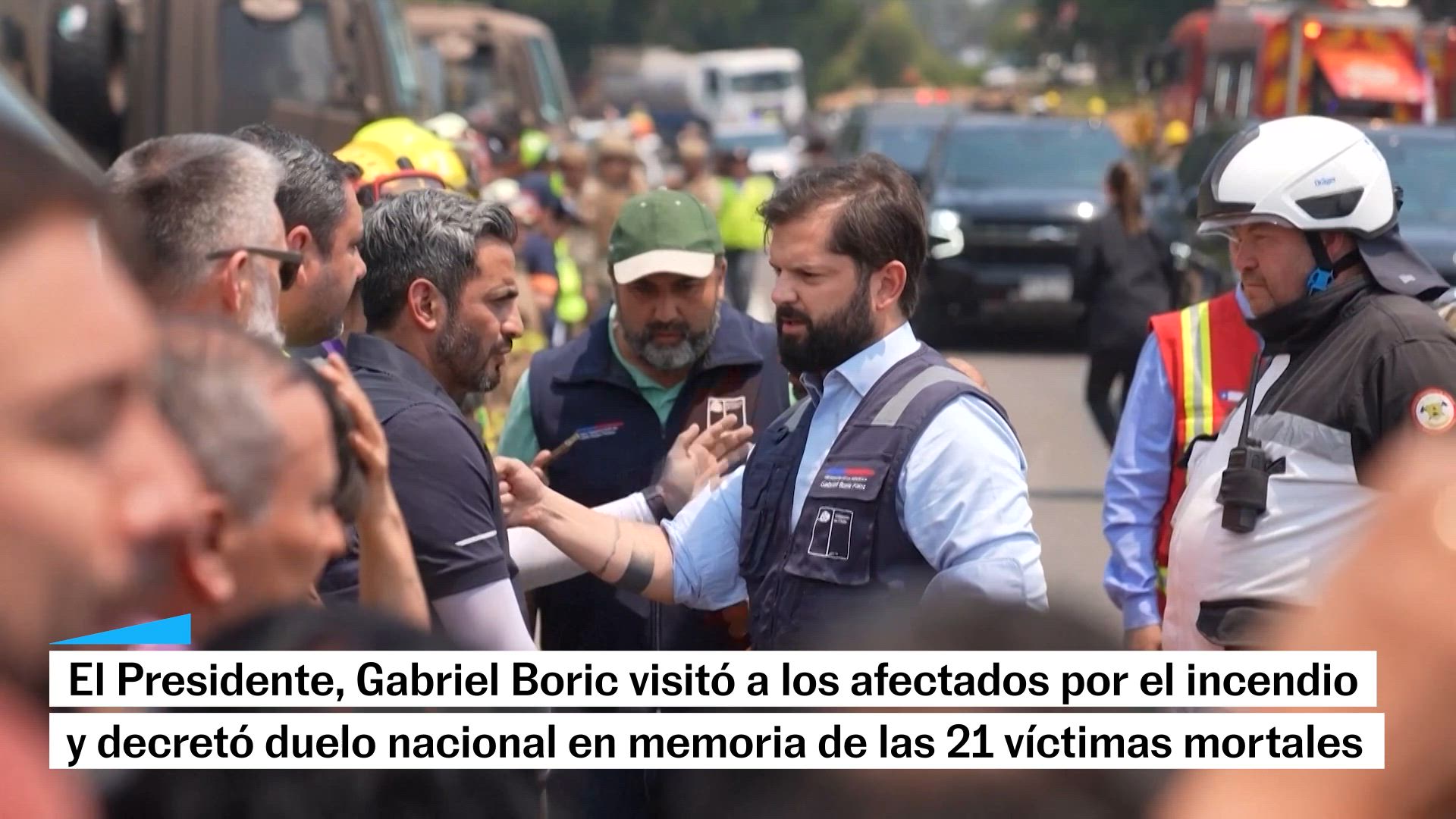 Gabriel Boric y su sucesor, José Antonio Kast, visitaron las zonas afectadas por los incendios forestales.