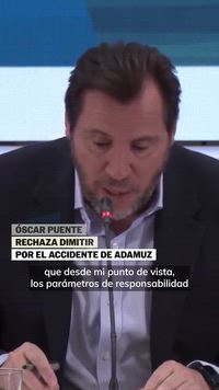 El ministro de Transportes, Óscar Puente, no se plantea dimitir por el accidente de Adamuz