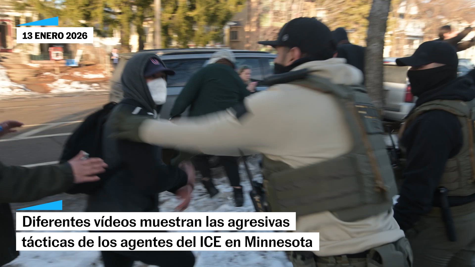 Las agresivas técnicas del ICE contra manifestantes