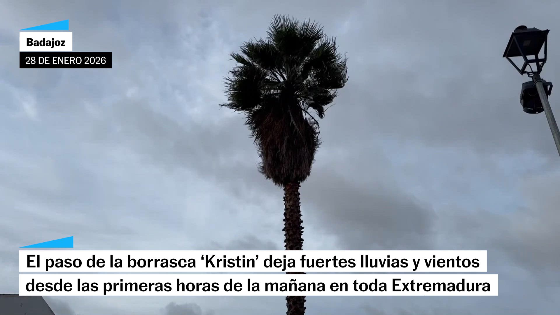 La borrasca 'Kristin' deja daños en edificios y carreteras a su paso por Extremadura