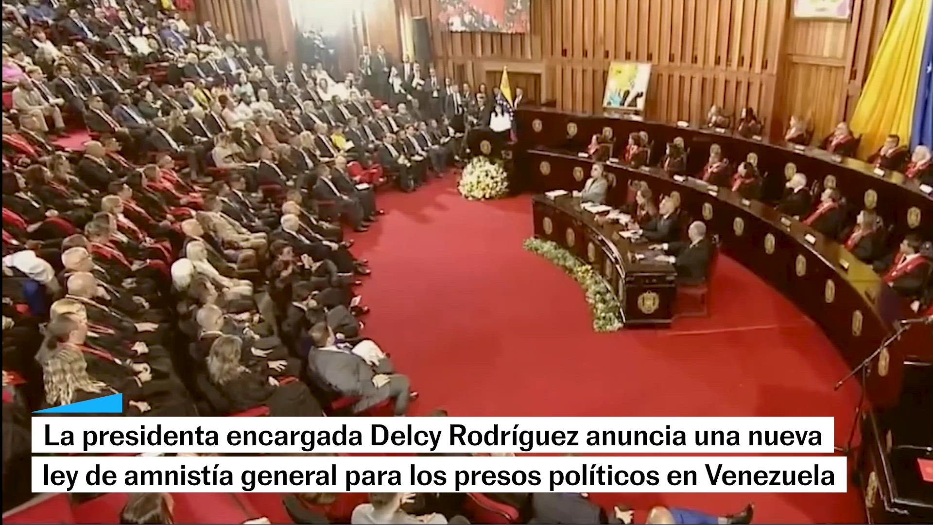 Delcy Rodríguez anuncia una amnistía general para los presos políticos en Venezuela