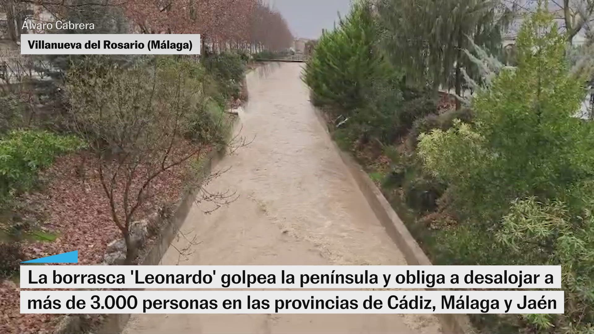 La borrasca ‘Leonardo’ deja miles de desalojados y hogares sin luz y decenas de carreteras cortadas en Andalucía