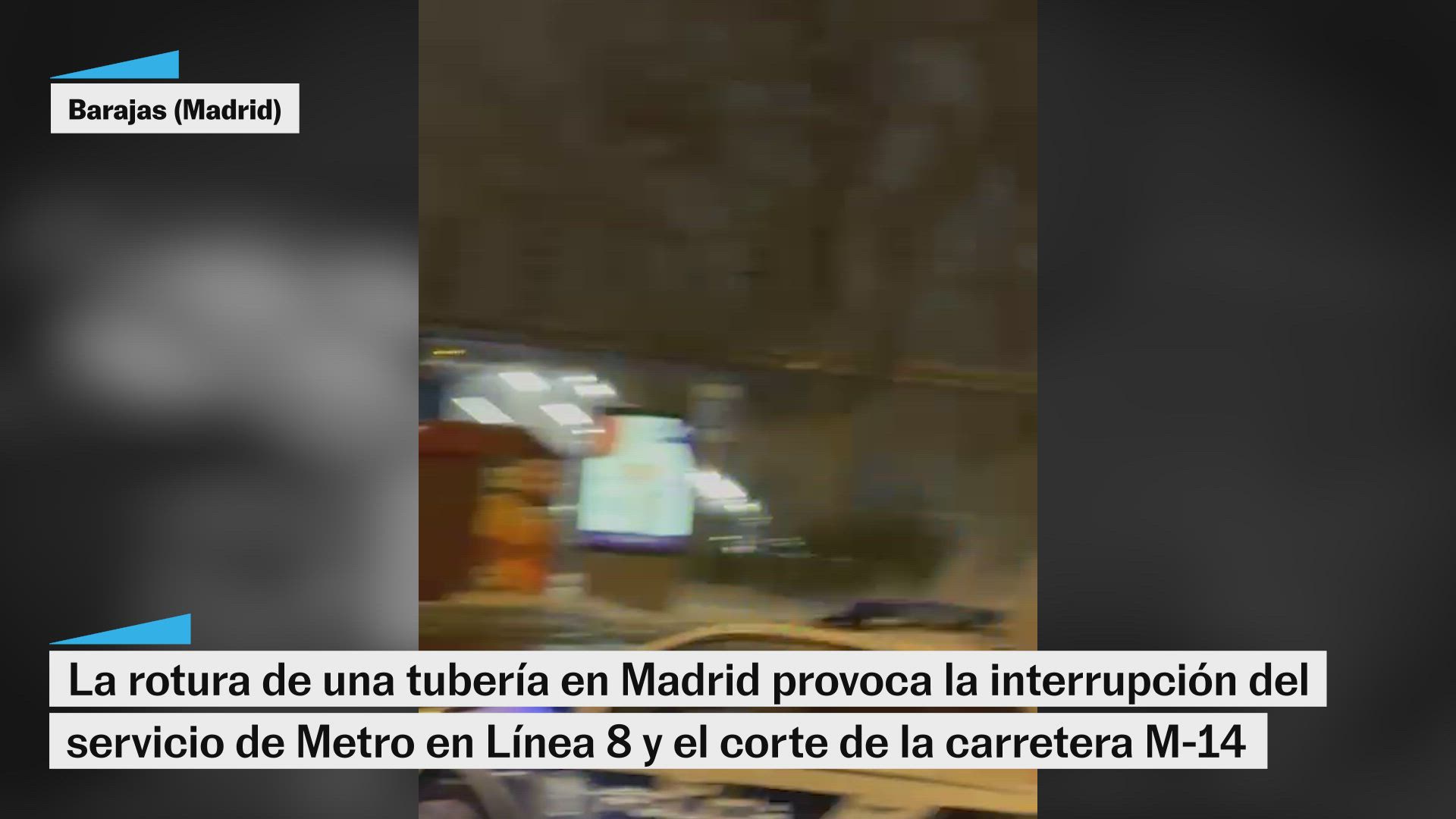 La rotura de una tubería en Barajas corta el servicio de la línea 8 de Metro de Madrid