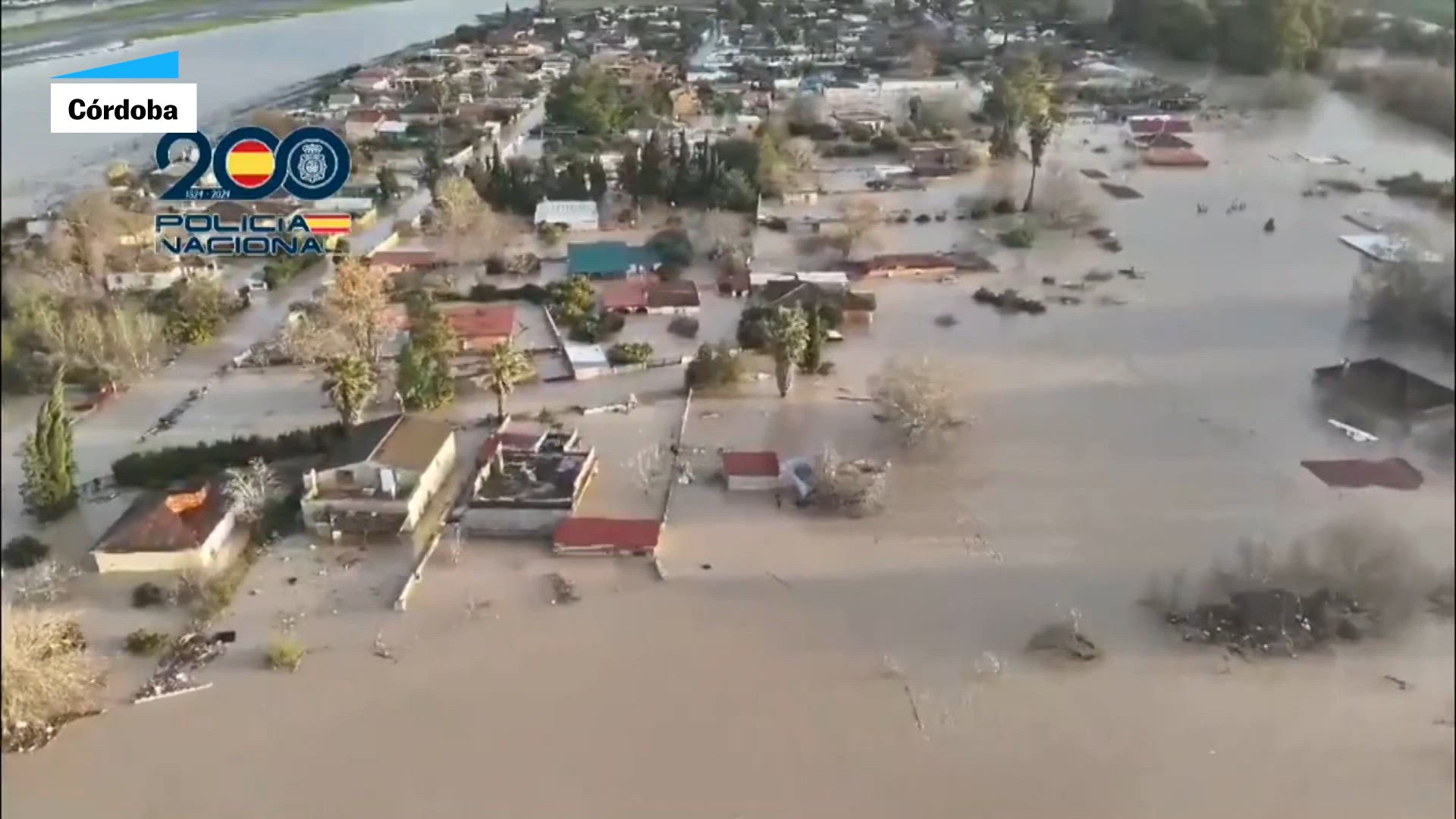 El temporal en Andalucía, visto desde el aire