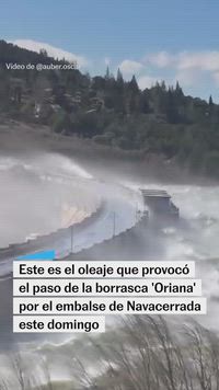 Así fue el paso de la borrasca 'Oriana' por el embalse de Navacerrada