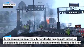 l menos cuatro muertos y 17 heridos por la explosión de un camión de gas en Renca, en el norponiente de Santiago