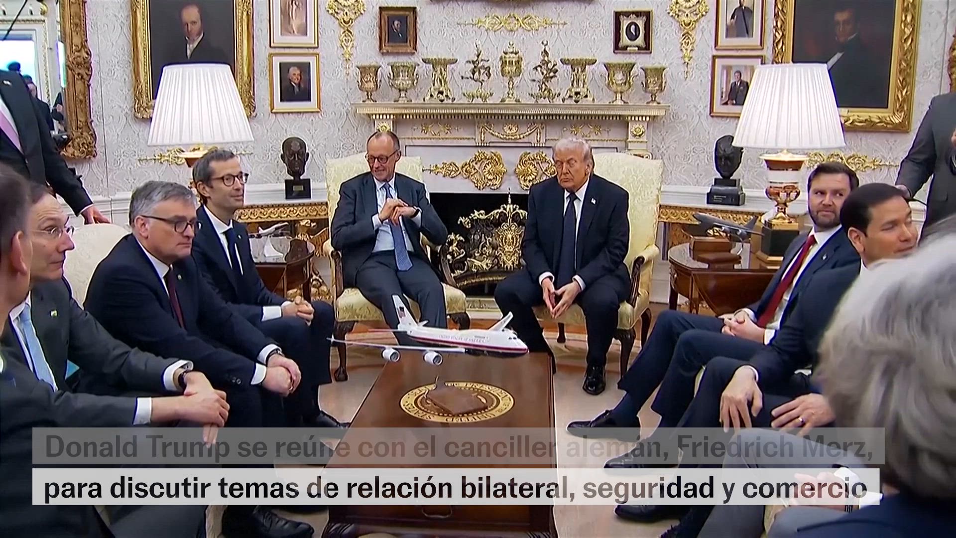Donald Trump recibe a al canciller Alemán Friedrich Merz, en la Casa Blanca