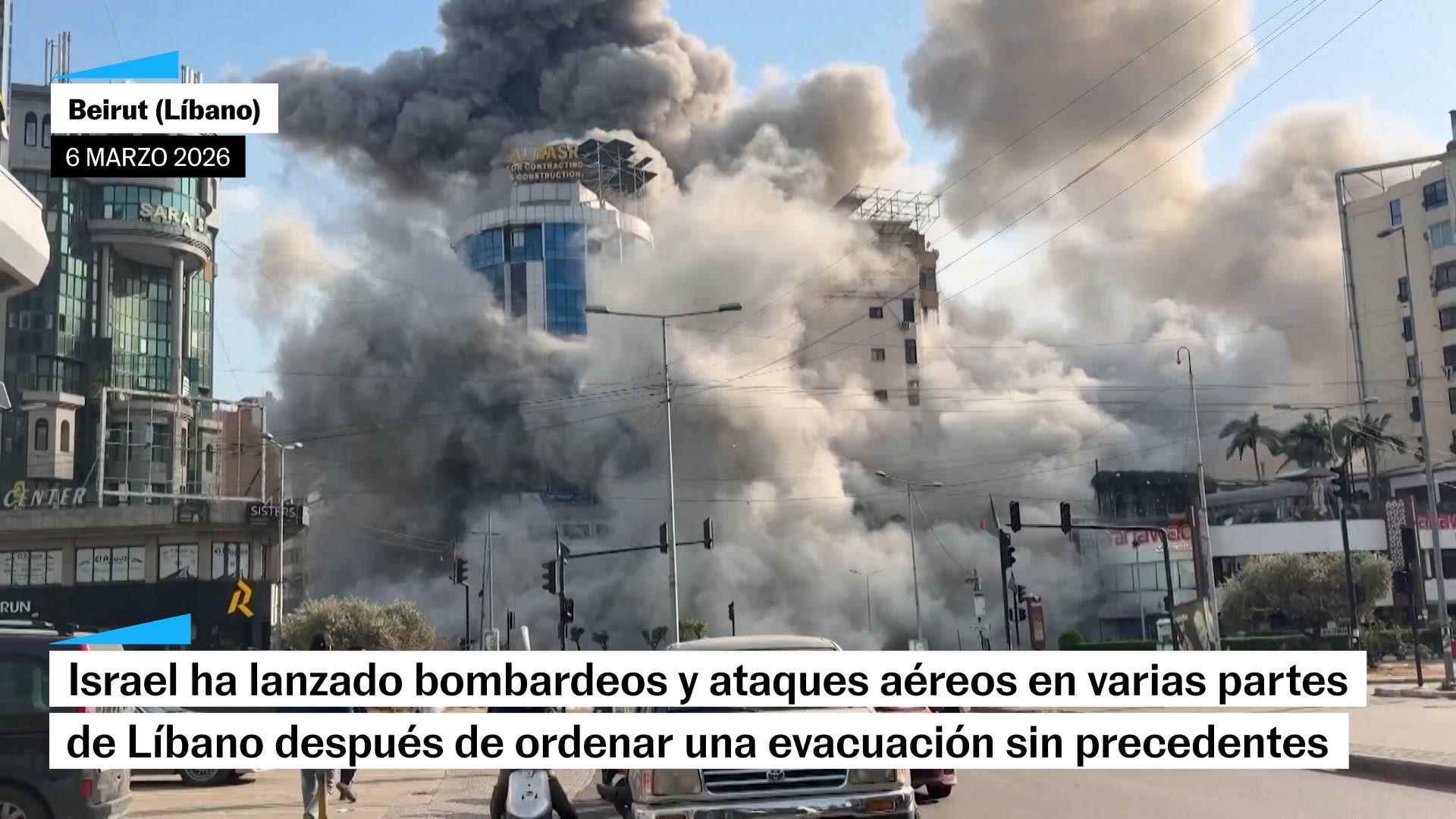 Ataques israelíes dejan el sur de Beirut en ruinas