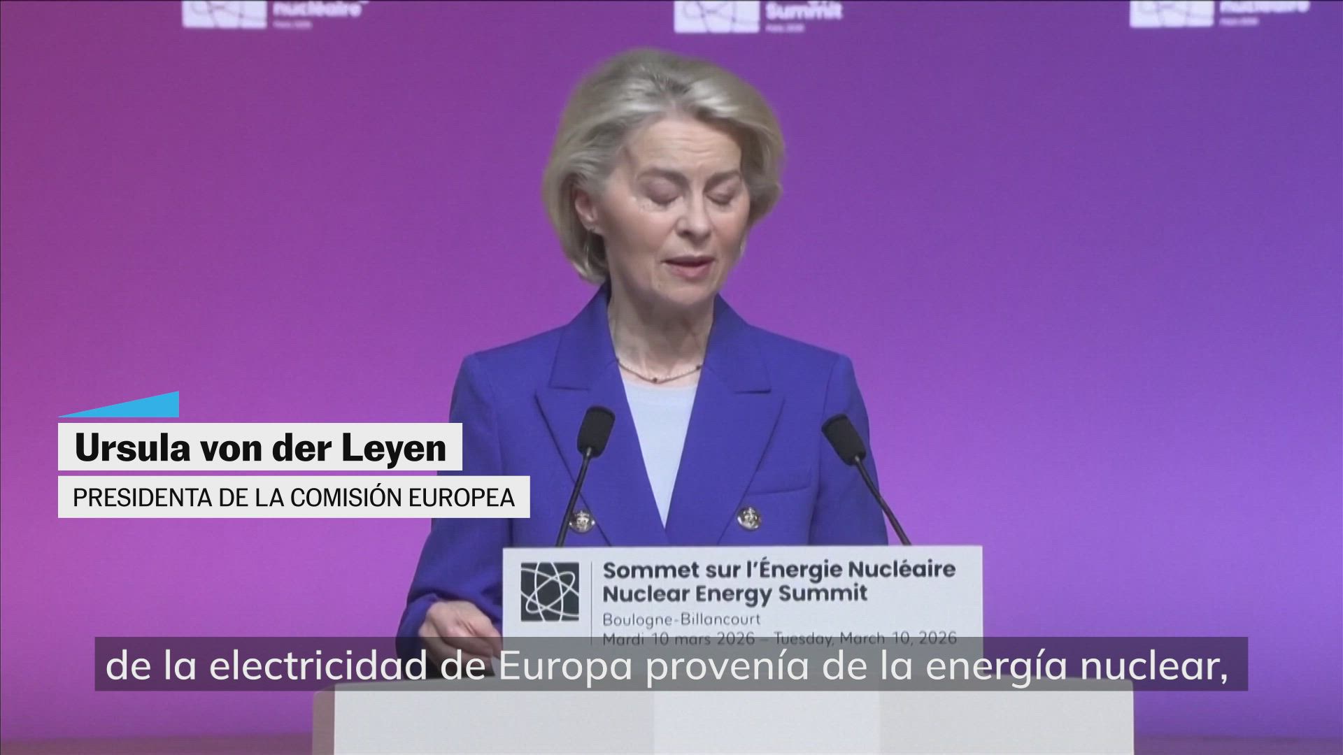 von der Leyer: "Vamos a apoyar la inversión en tecnologías nucleares innovadoras"