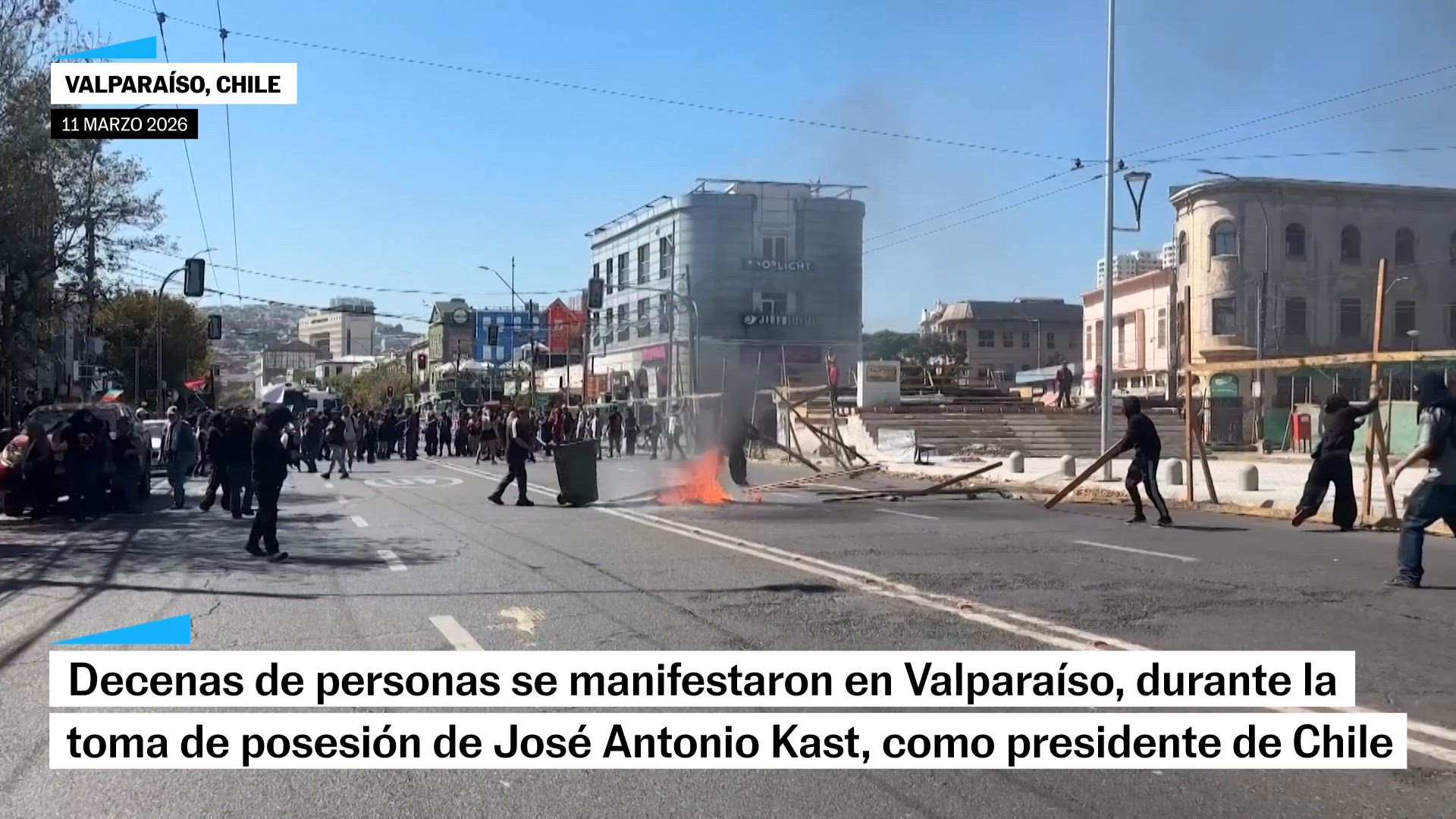 Protestas Chile durante toma de posesión de Kast