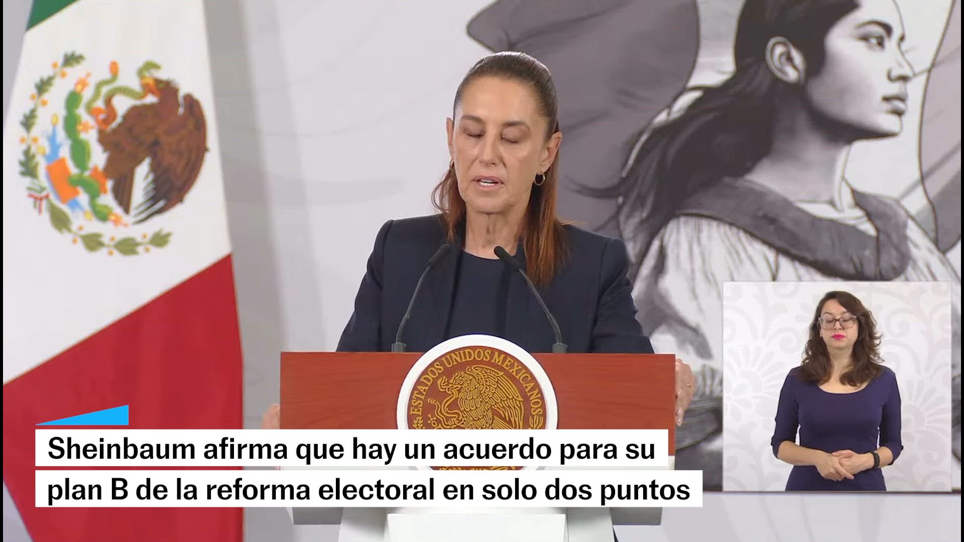 Sheinbaum afirma que hay un acuerdo para su plan B de la reforma electoral