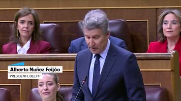 Cara a cara Sánchez y Feijóo durante el Congreso