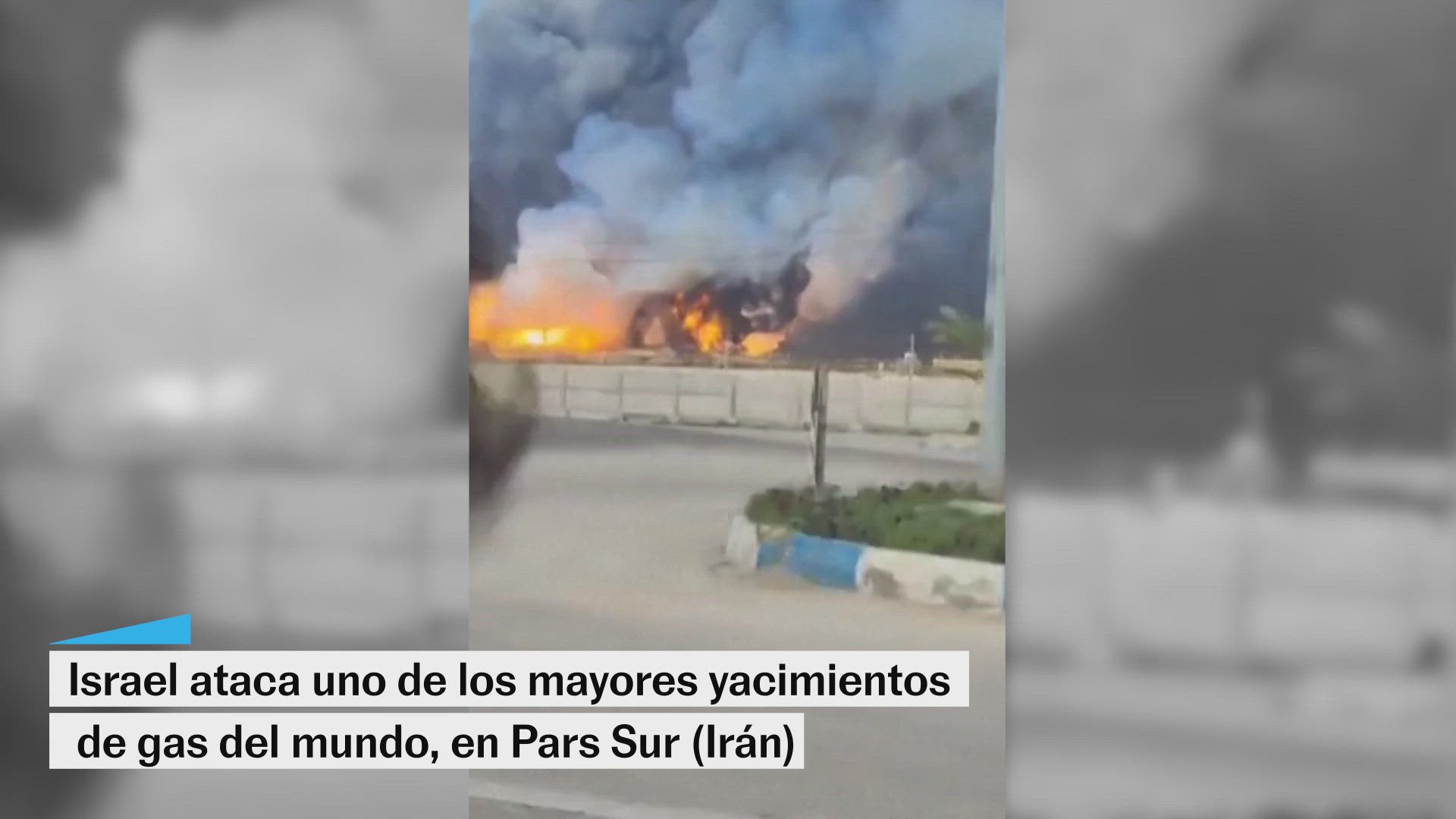 El ataque a la mayor estación de gas iraní en imágenes