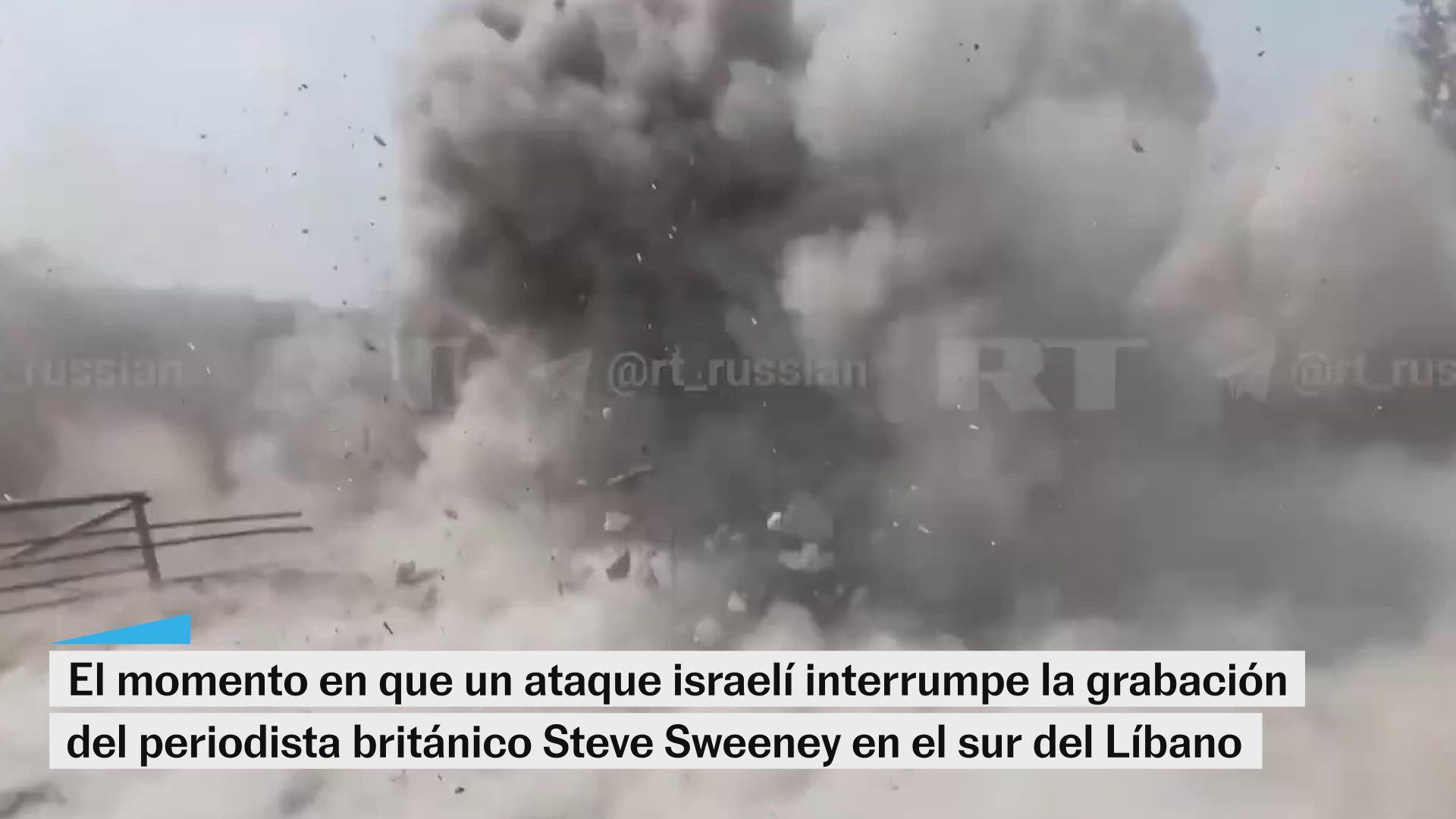 Un ataque israelí interrumpe la grabación del periodista británico Steve Sweeney