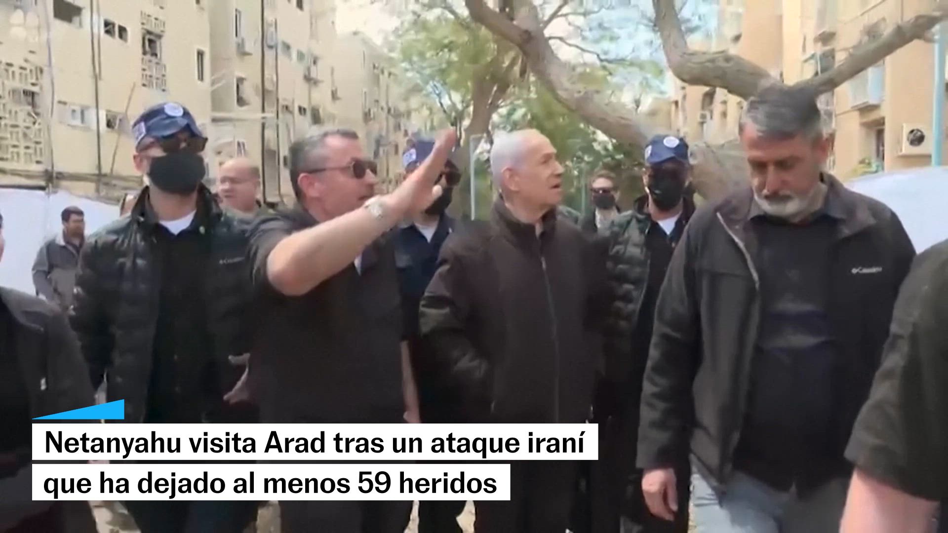 Netanyahu visita Arad y Dimona tras los ataques de Irán: "Han atacado a civiles"