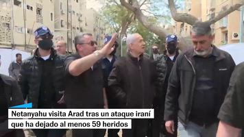 Netanyahu visita Arad y Dimona tras los ataques de Irán: 