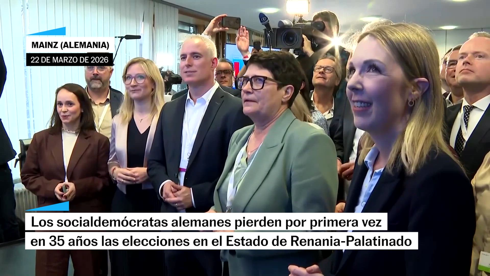 La Unión Cristianodemócrata (CDU) celebra su victoria en las elecciones este domingo en el Estado de Renania-Palatinado